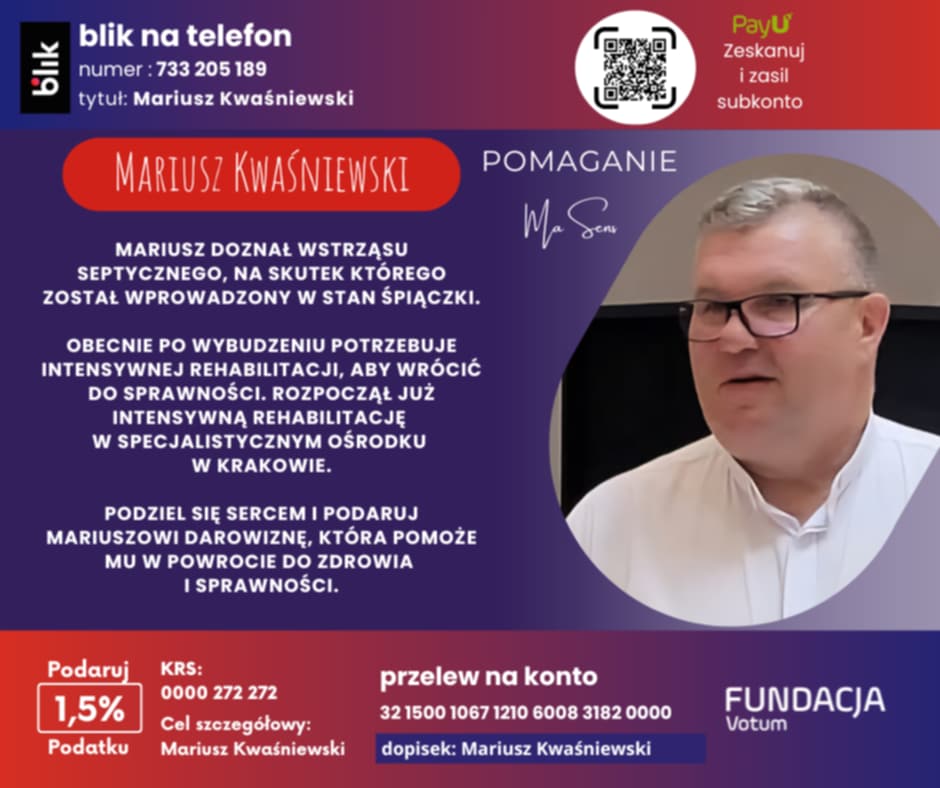 Read more about the article Ksiądz Mariusz potrzebuje naszej pomocy